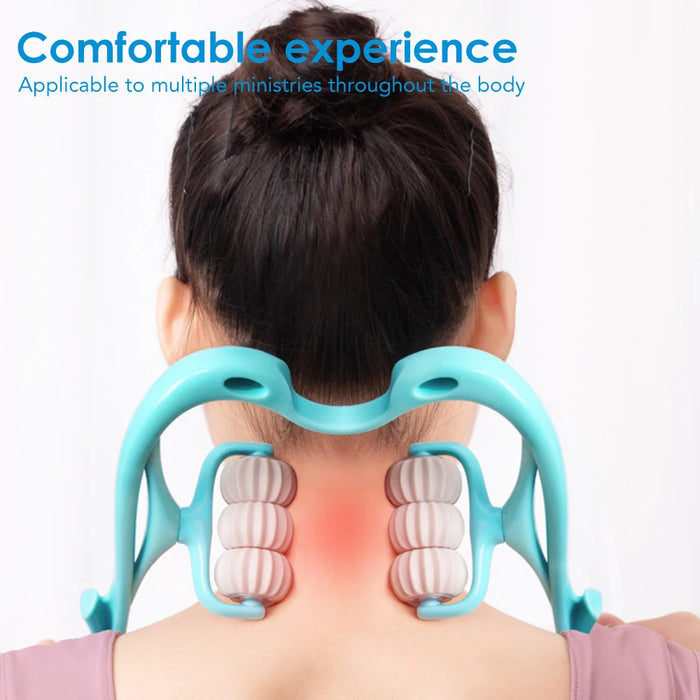 6-Wheel Plastic Neck Massager