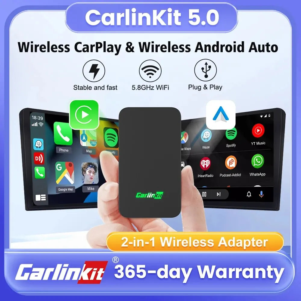 CarlinKit 5.0 Wireless CarPlay & Android Auto Adapter