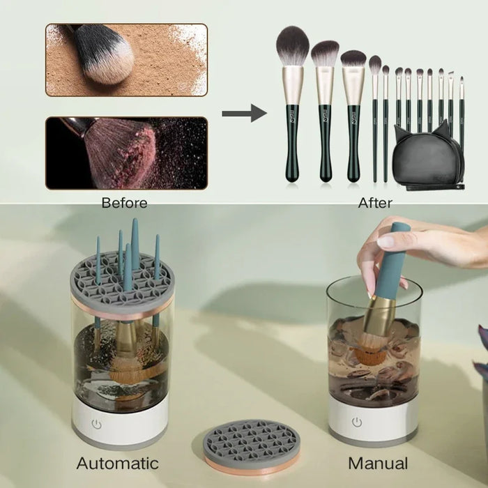 3-in-1 Electric Makeup Brush Cleaner & Quick Dry Tool